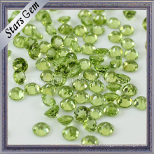 Forme ronde de haute qualité Piercing à l&#39;huile de quartz naturel Peridot Stone